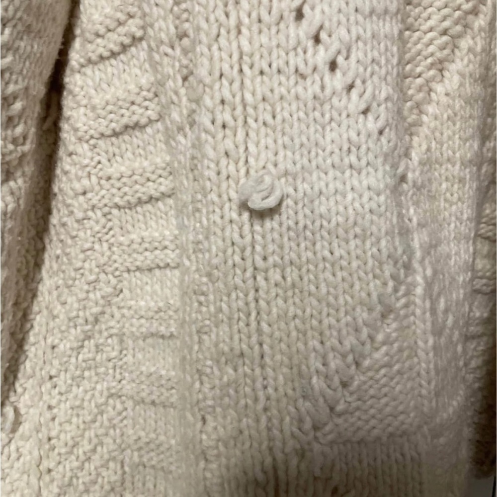Women's Cream Wool Jacket - Picture 9 of 9